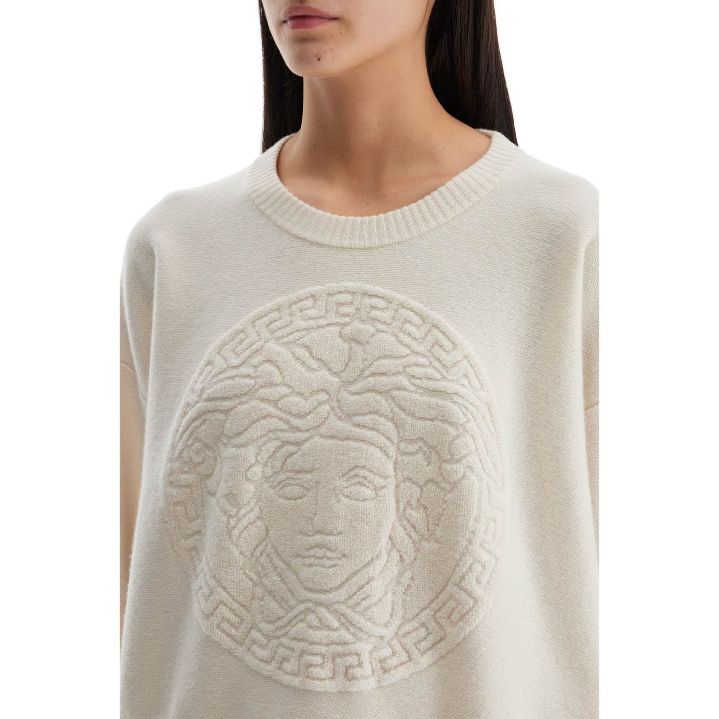 Versace boxy medusa towel stitch Knitwear Versace