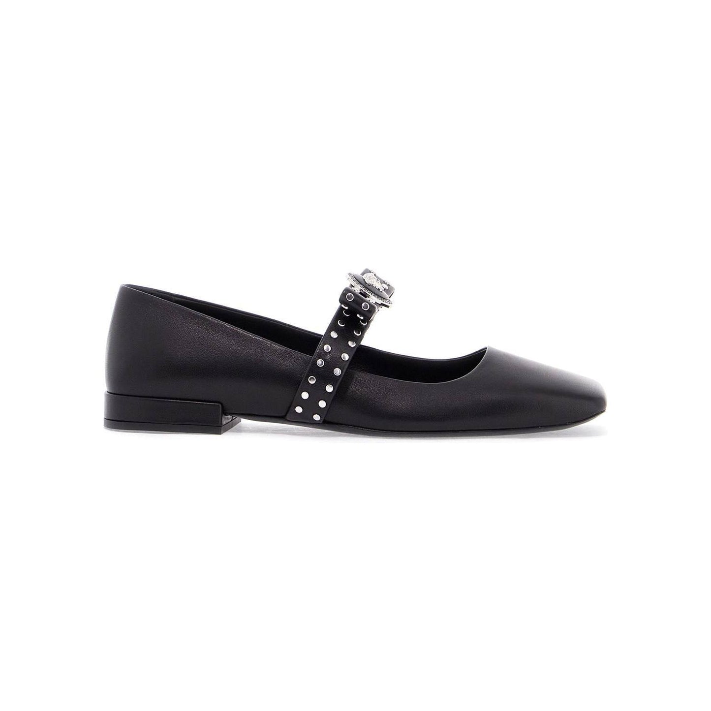 Versace gianni ribbon studded baller Flat Shoes Versace