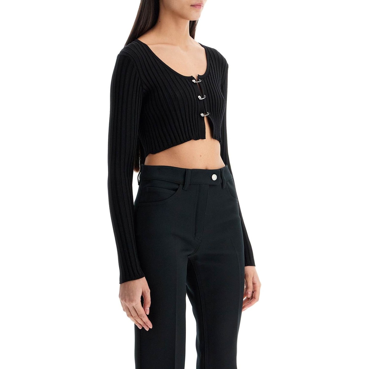 Versace 'cropped safety pin cardigan Knitwear Versace