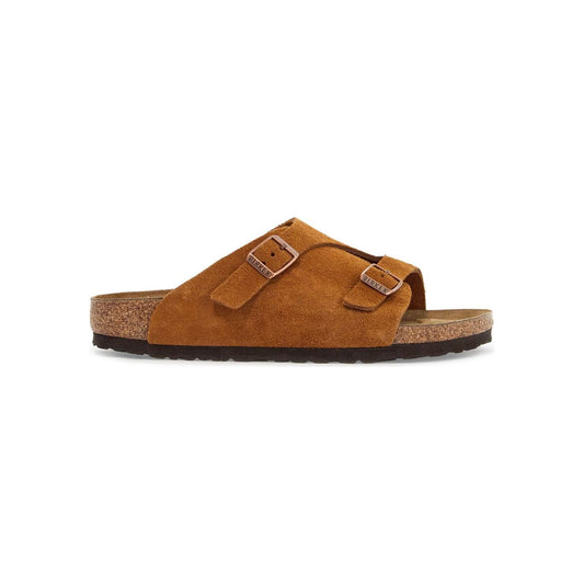 Birkenstock mink suede slippers with two adjustable straps Sandals Birkenstock