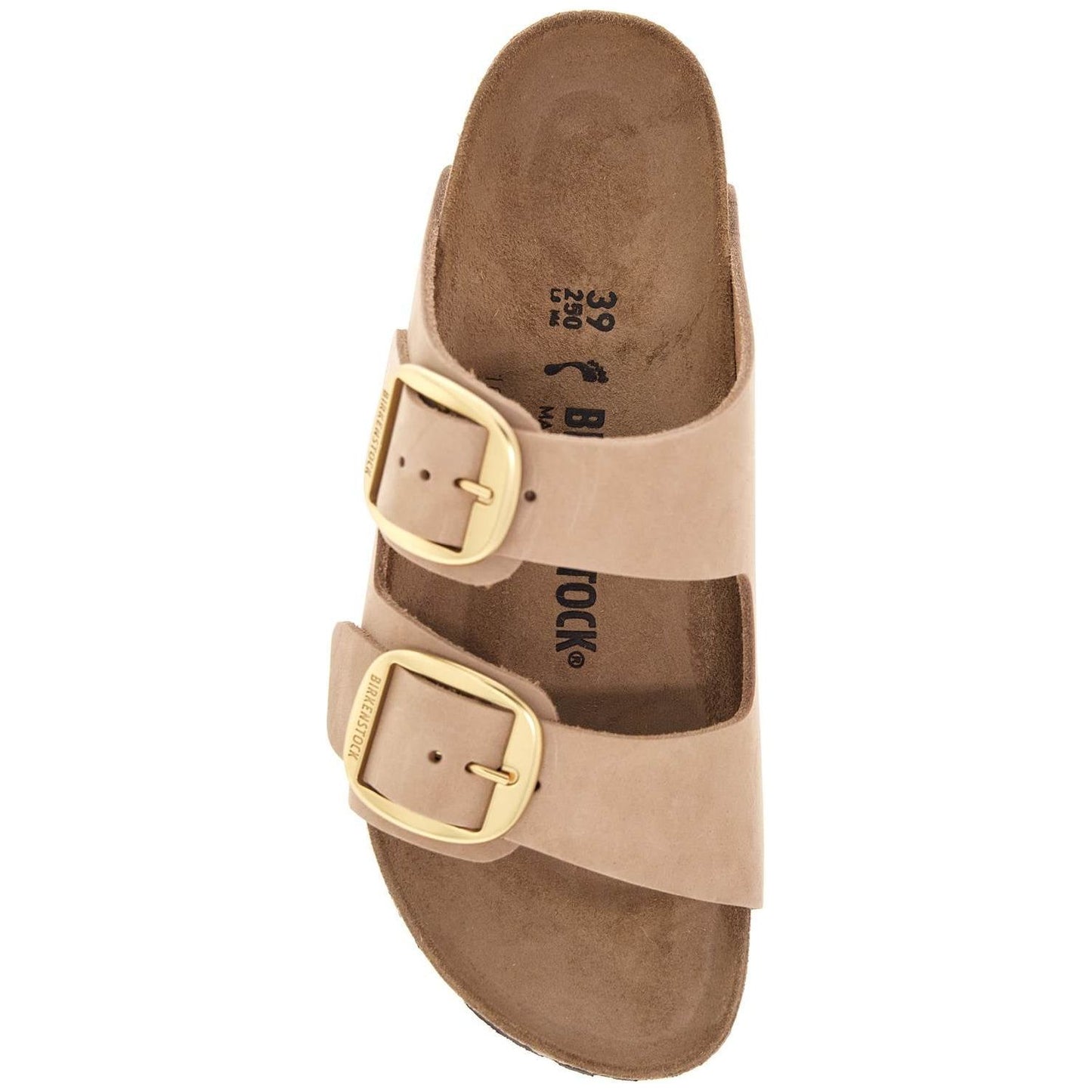 Birkenstock nubuck leather sandals sandcastle with golden buckles Sandals Birkenstock