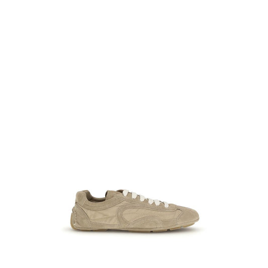 Prada Beige Lamb Ovis Aries Aries Athletic Sneakers 1728,72470364320,Athletic - Sneakers - Shoes,Beige,EU37.5/US7.5,EU38.5/US8.5,EU38/US8,EU39/US9,EU40/US10,EU41/US11,New with tags,Prada,Shoes,Sneakers - Shoes,Women