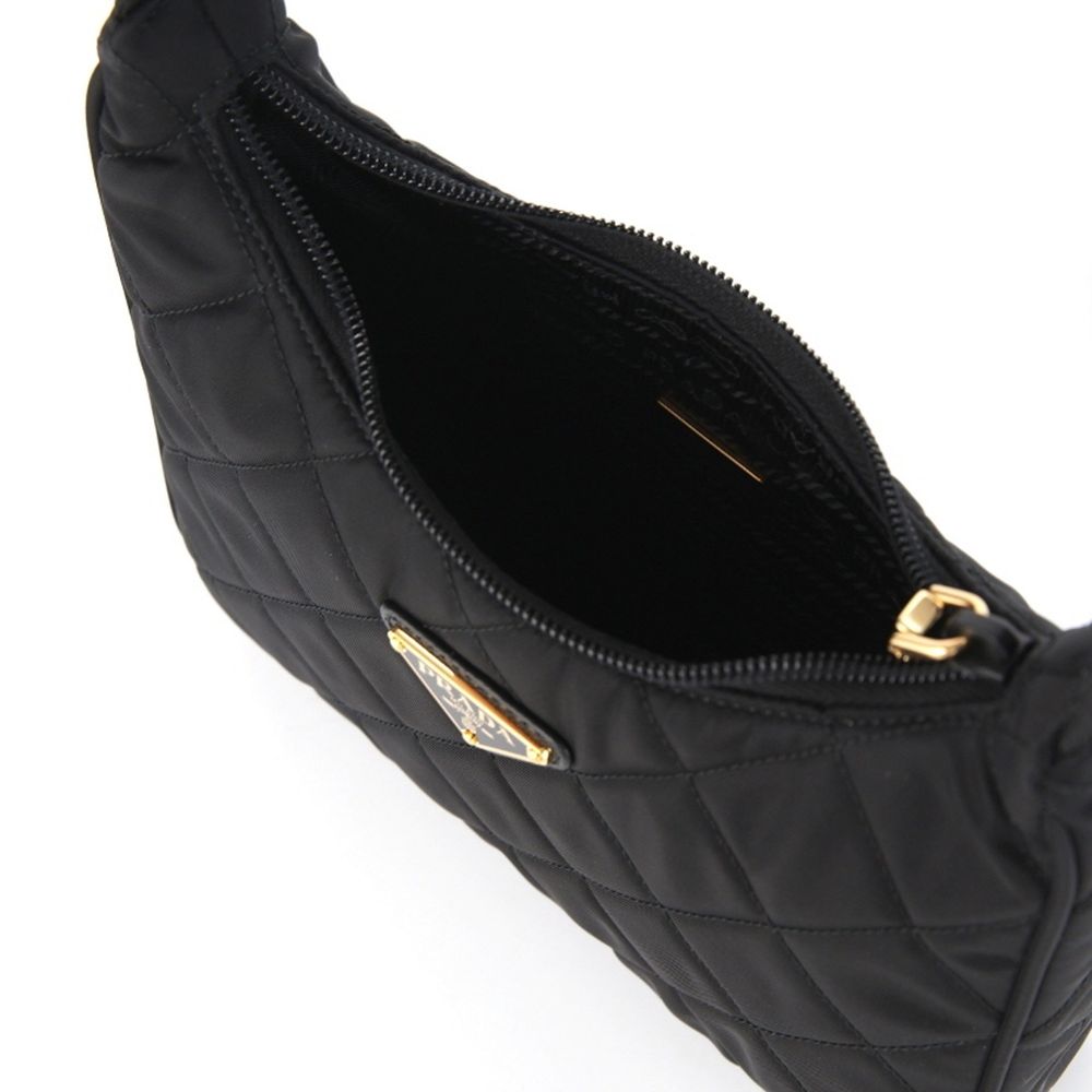 Prada Black Nylon Shoulder Bag 1728,75611013280,Bags,Black,New with tags,Prada,Shoulder Bags - Bags,Women