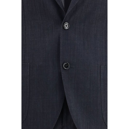Lardini Blue Cotton Two-Piece Suit 1728,72470364320,Blue,Clothing,IT46 | S,IT54 | XXL,Lardini,Men,New with tags,Suits & Blazers - Clothing,Two-Piece Suits - Suits & Blazers - Clothing