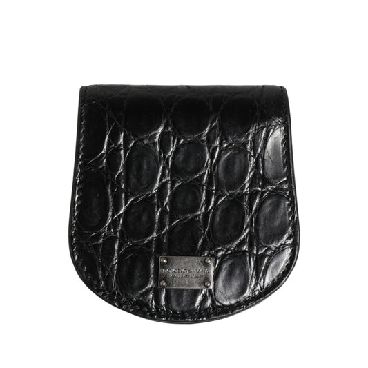 Dolce & Gabbana Black Exotic Skin Condom Case Holder Pocket Wallet 1728,67345645728,Accessories,Black,Dolce & Gabbana,Leather Wallets - Wallets - Accessories,Material: 100% Caiman Leather,Men,New with tags,Wallets - Accessories,Wallets - Wallets - Accesso