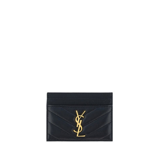 Saint Laurent Black Lamb Ovis Aries Wallet