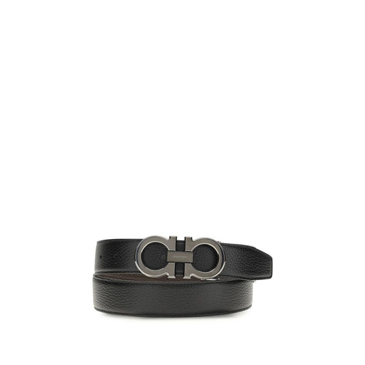 Ferragamo Black Calf Leather Bos Taurus Regular Belt 100 cm / 40 Inches,105 cm / 42 Inches,110 cm / 44 Inches,115 cm / 46 Inches,1728,72470364320,90 cm / 36 Inches,95 cm / 38 Inches,Accessories,Belts - Accessories,Black,Ferragamo,Men,New with tags,Regular