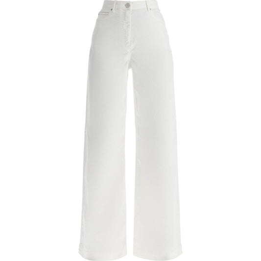 Pinko wide leg twill trousers in italian