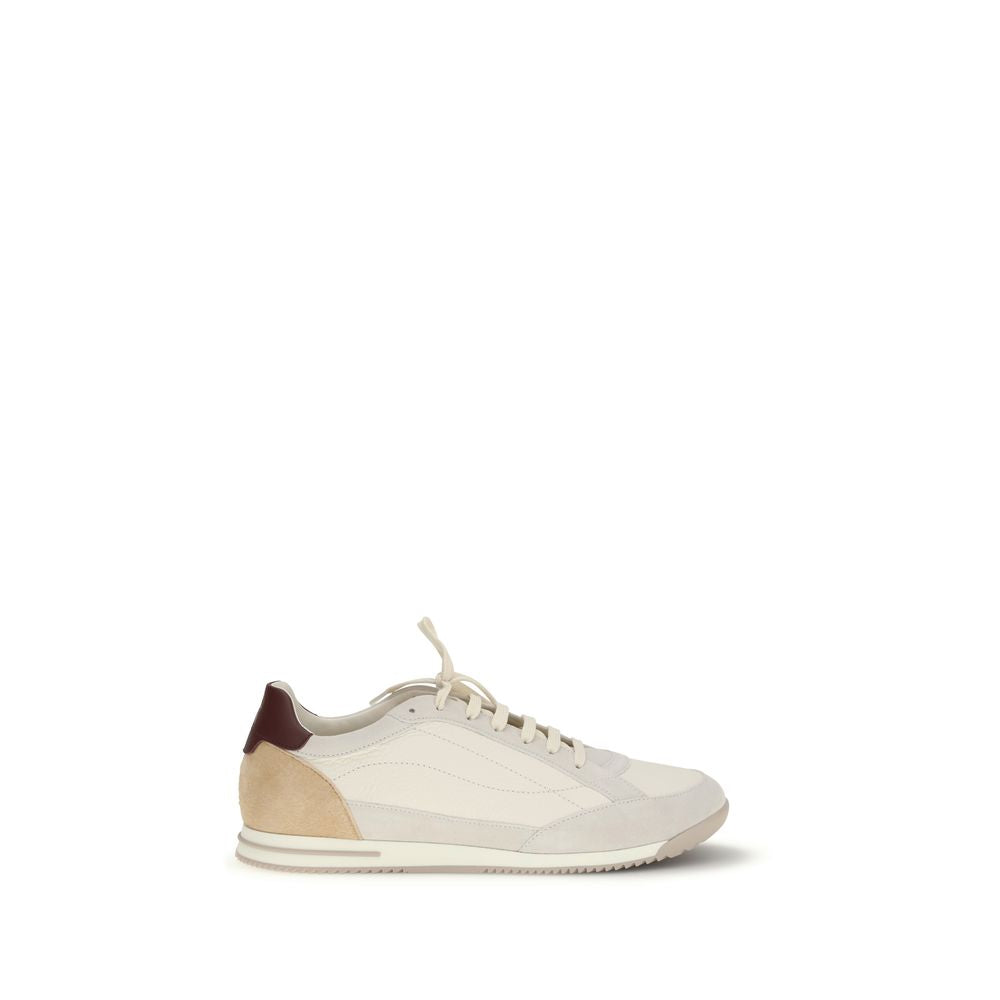 Brunello Cucinelli Beige Deer Low Top Sneakers