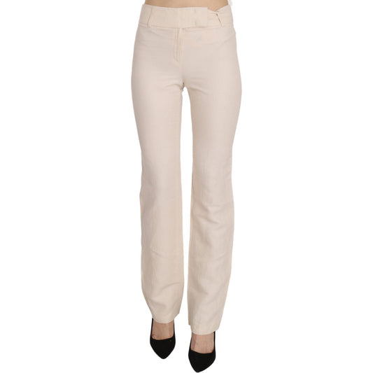 LAUREL White High Waist Silk Blend Flared Dress Trousers Pants 1728,67345645728,Clothing,Flared Pants - Pants - Clothing,IT36|XXS,Jeans & Pants - Women - Clothing,LAUREL,Material: 50% Silk 50% Linen,New with tags,Pants - Clothing,White,Women,Women - Cloth