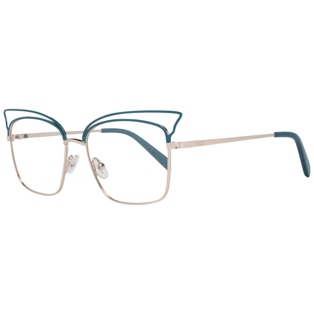 Emilio Pucci Turquoise Metal Glasses (Frames) 1728,67345776800,Accessories,Emilio Pucci,Glasses (Frames) - Glasses and Sunglasses - Accessories,Glasses and Sunglasses - Accessories,New with tags,Turquoise,Women