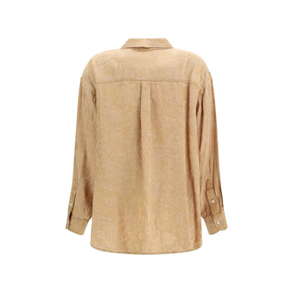 R13 Orange Viscose Pattern Shirt