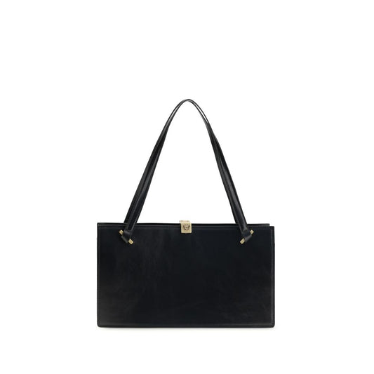 Versace Black Calf Leather Bos Taurus Shoulder Bag 1728,72470364320,Bags,Black,New with tags,Shoulder Bags - Bags,Versace,Women