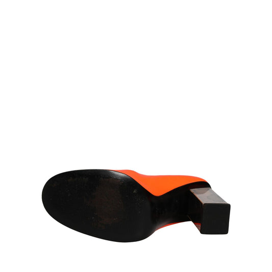 Dolce & Gabbana Orange Patent Leather Heels Pumps Shoes