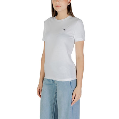 Calvin Klein Jeans White Cotton T-Shirt