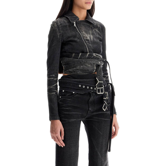 Y Project denim jacket with criss-cross belt Jackets Y Project