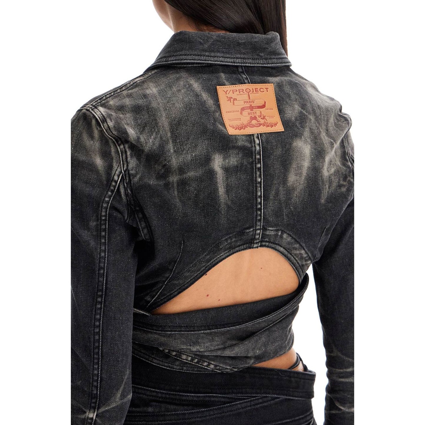 Y Project denim jacket with criss-cross belt Jackets Y Project