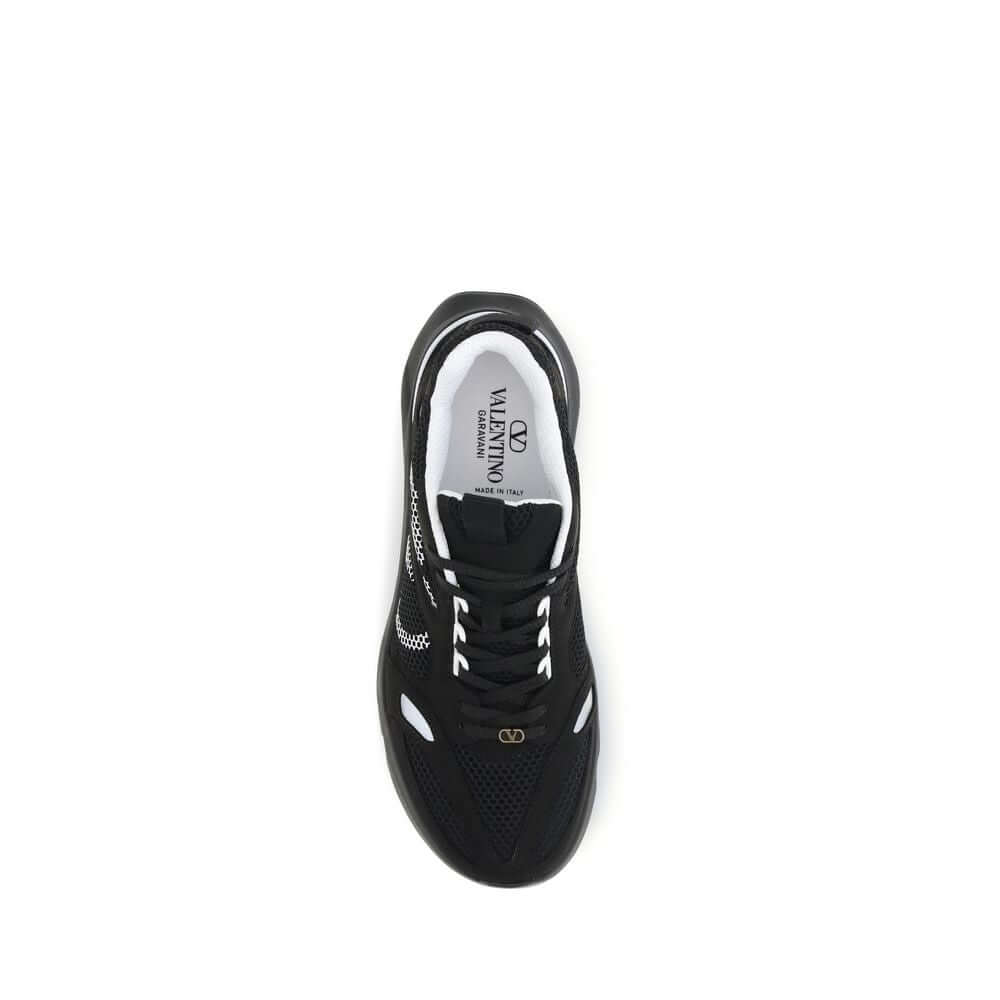 Valentino Garavani Black Fabric Athletic Sneakers