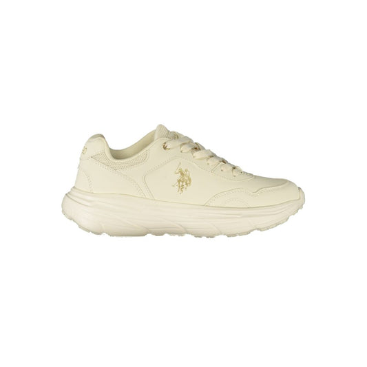 U.S. POLO ASSN. White Polyester Athletic Sneakers