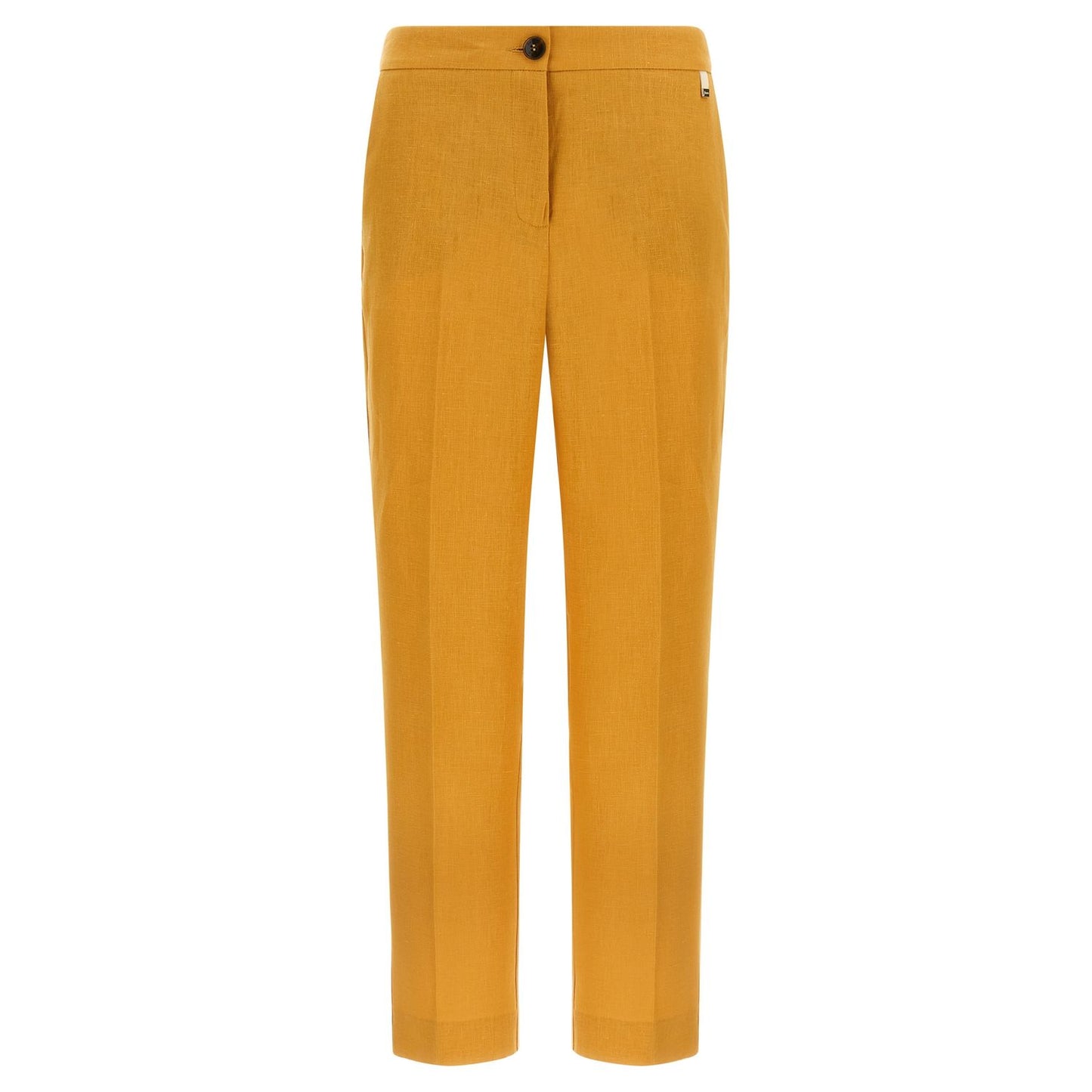 Herno Orange Linen Casual Pants