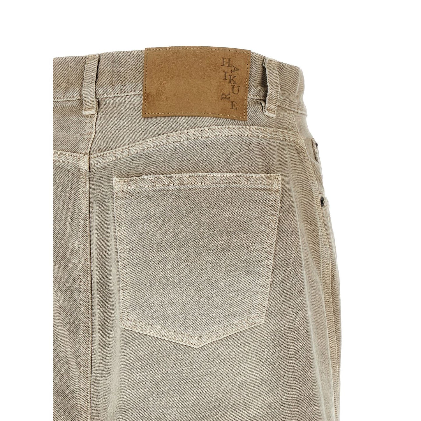 Haikure Gray Cotton Midi Skirt