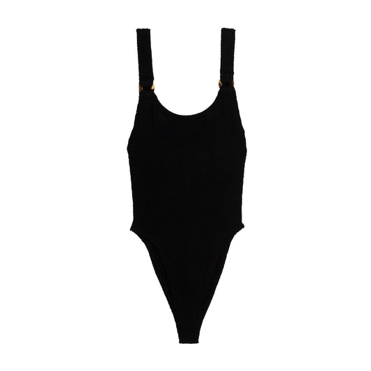 Hunza G Black Nylon One-Piece Swimsuit