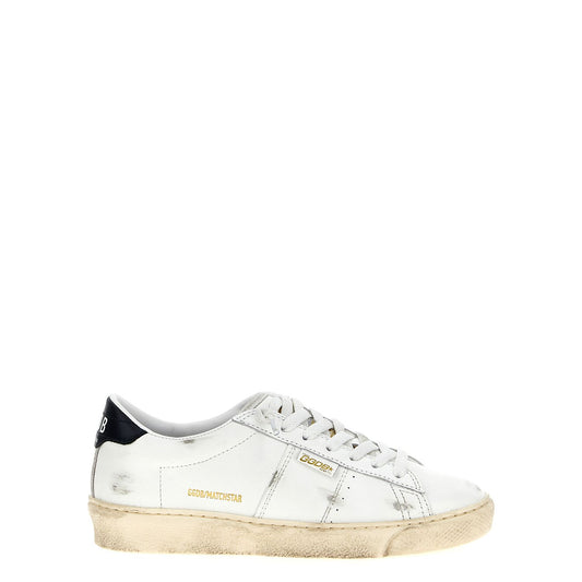 Golden Goose Blue Cowhide Low Top Sneakers