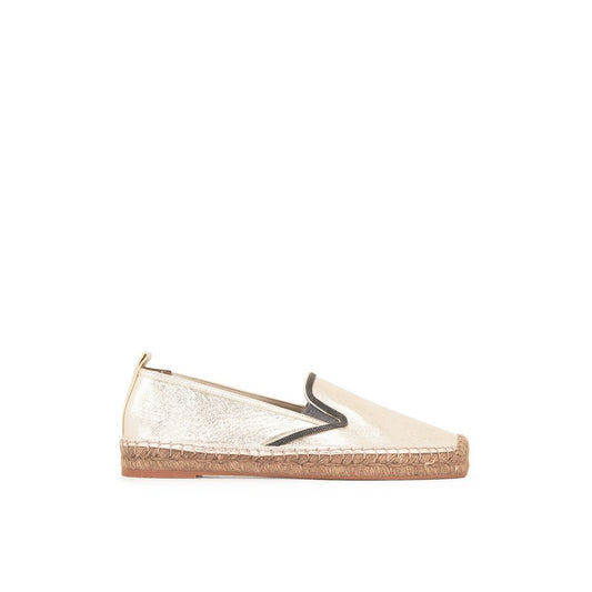 Brunello Cucinelli Gold Leather Espadrilles