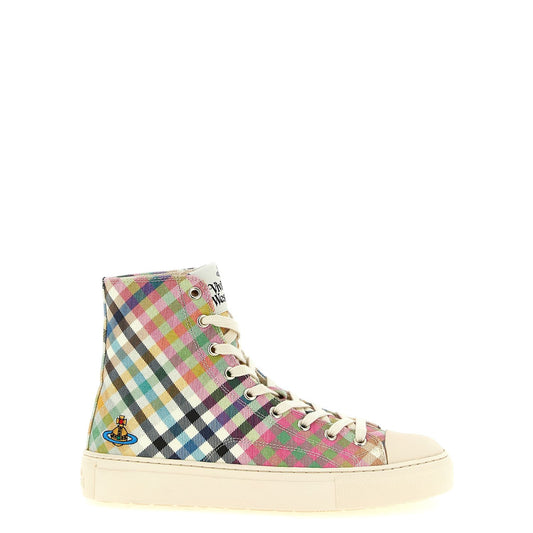 Vivienne Westwood Multicolor Cotton High Top Sneakers