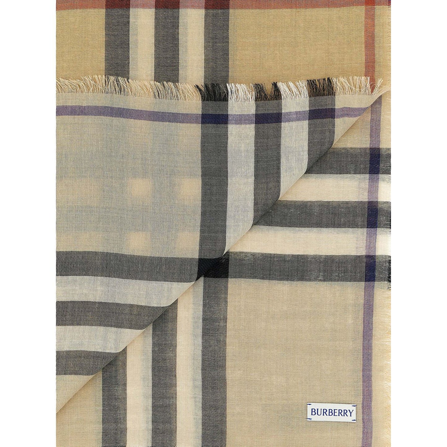 Burberry Beige Wool Foulard