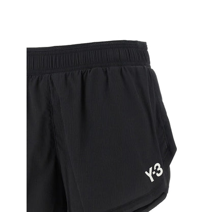 Y-3 Black Polyamide Bermuda Shorts