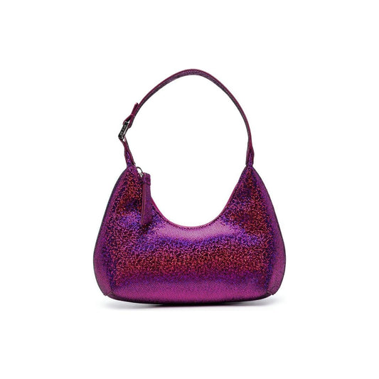 BY FAR glitter-detail shoulder bag Fuchsia Shoulder By Far Pre