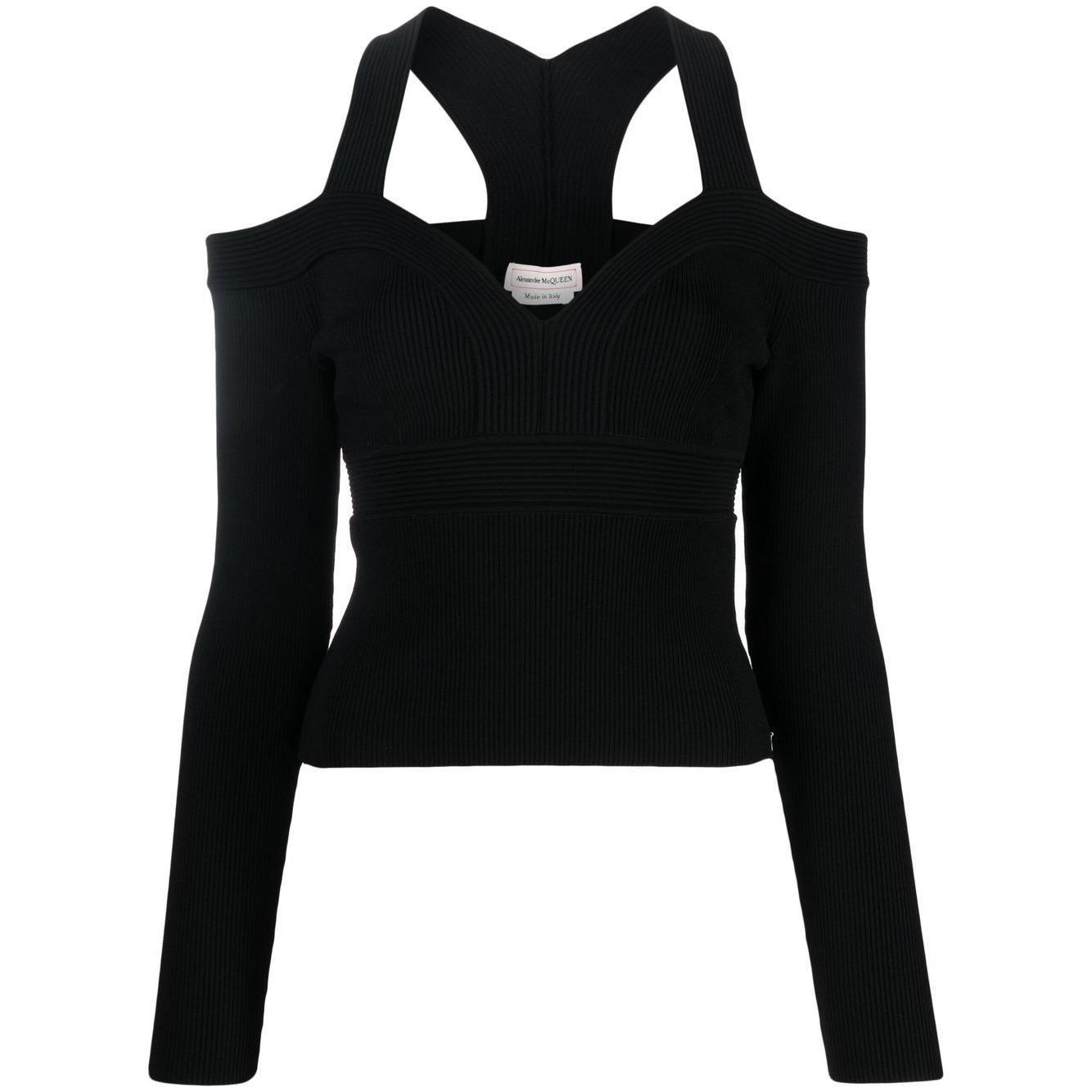 Alexander McQueen Top Black Topwear Alexander Mcqueen