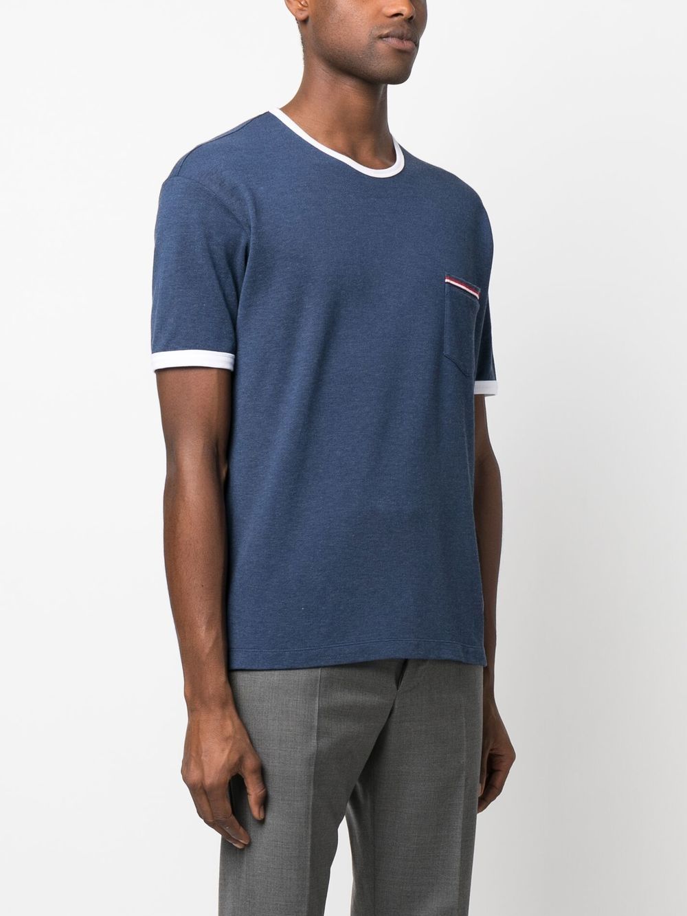 Thom Browne T-shirts and Polos Blue Topwear Thom Browne