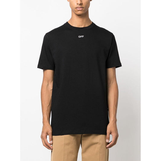 Off White T-shirts and Polos Black Topwear Off White