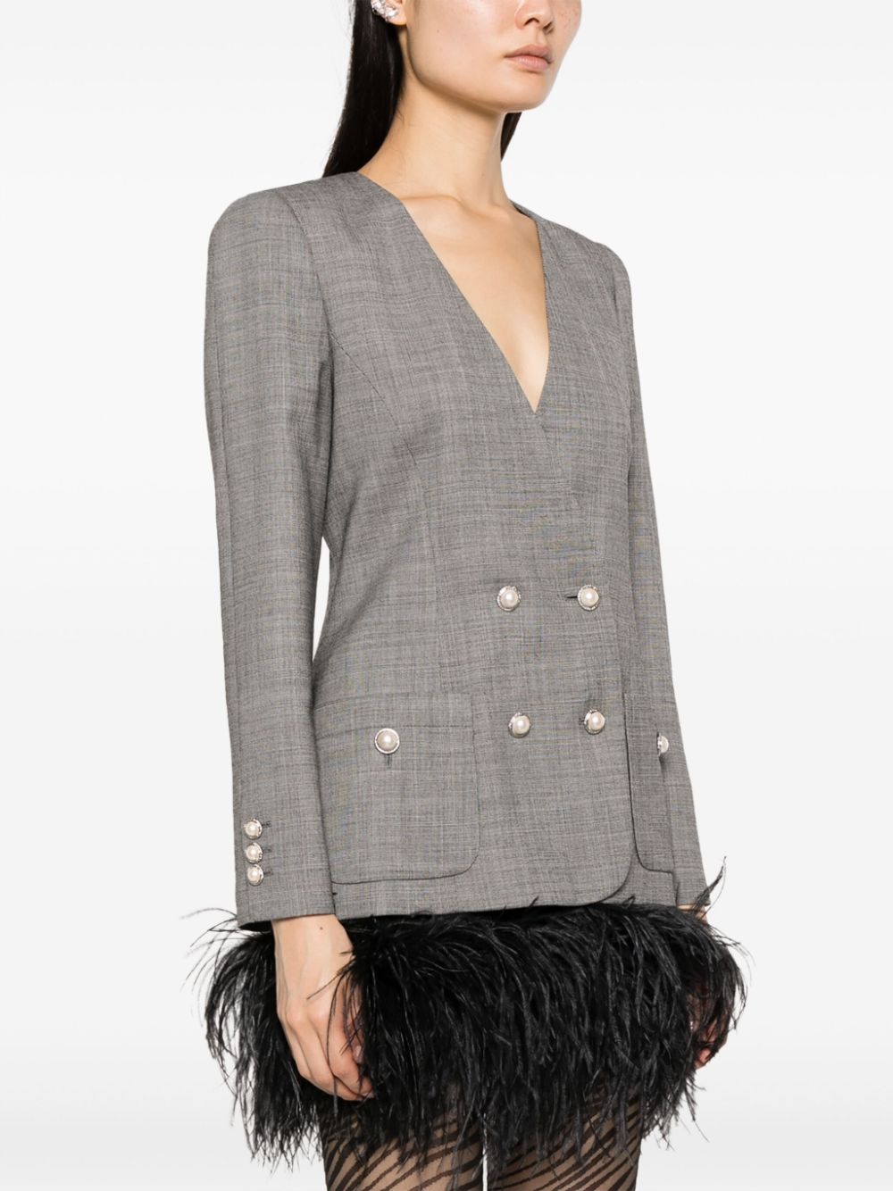 Alessandra Rich Jackets Grey Jackets Alessandra Rich