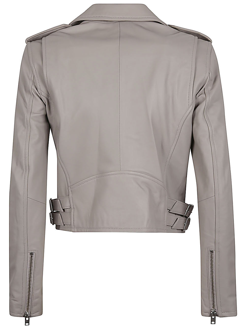 Iro Ashville leather biker jacket Grey