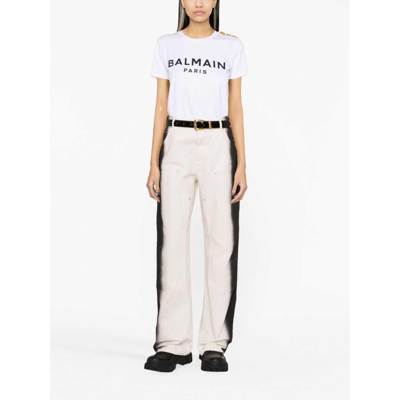 Balmain T-shirts and Polos White