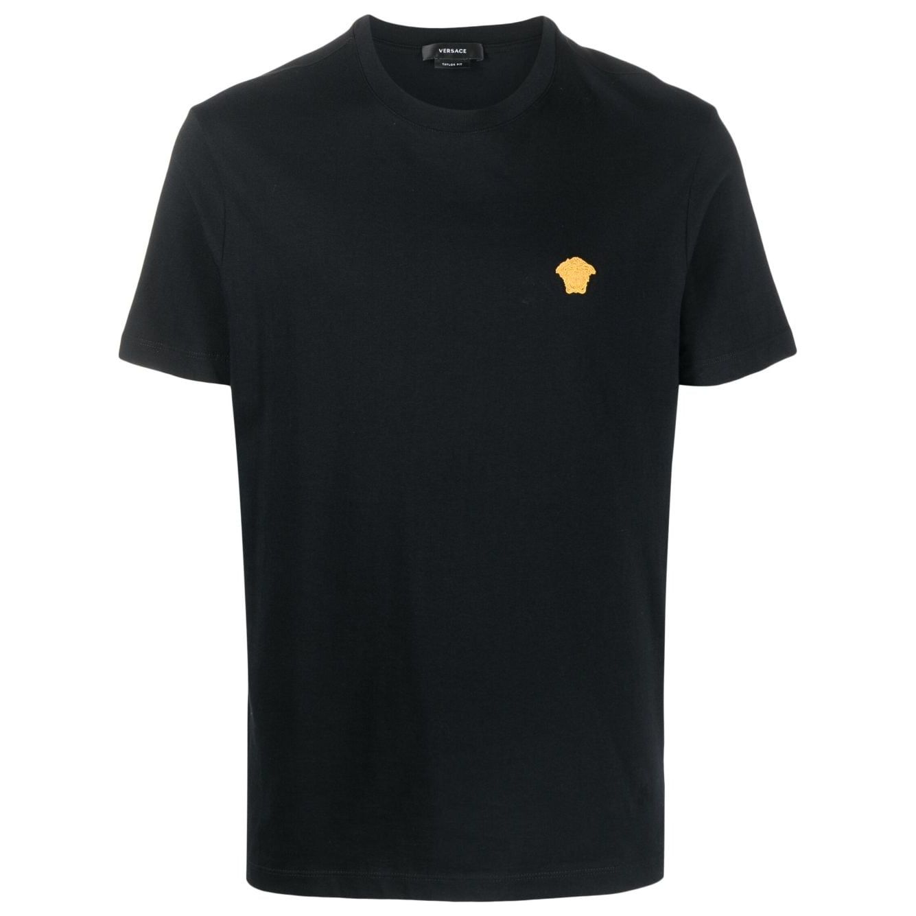 Versace Medusa-embroidered Cotton T-shirt Black Topwear Versace