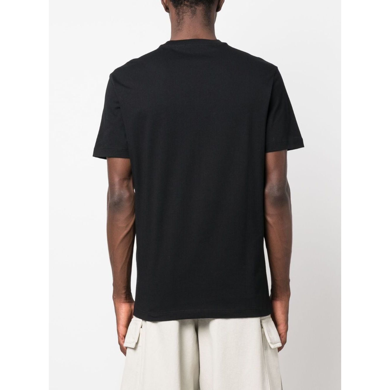 Versace Medusa-embroidered Cotton T-shirt Black Topwear Versace