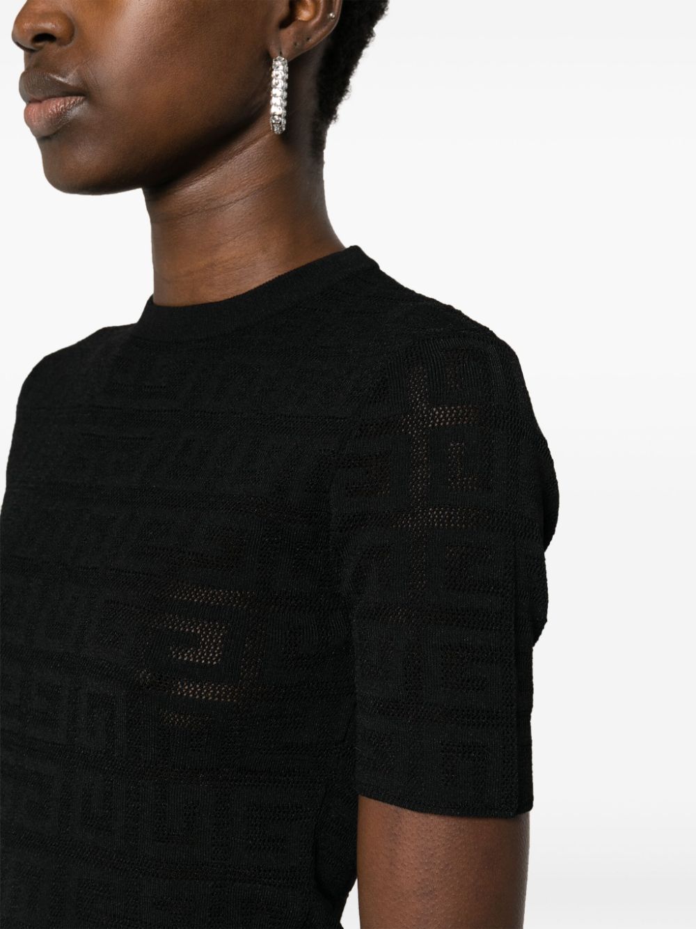 Givenchy monogram jacquard T-shirt Black Topwear Givenchy