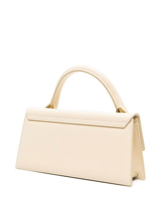 JACQUEMUS Le Chiquito Long leather tote Bag Ivory Handbag JACQUEMUS