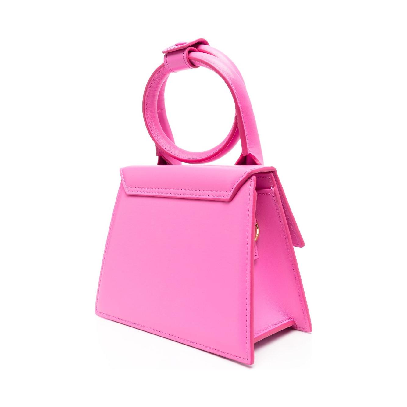 JACQUEMUS Le Chiquito Noeud Leather Bag Fuchsia Handbag JACQUEMUS