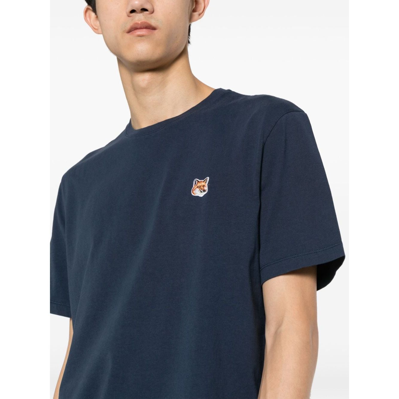 MAISON KITSUNE' T-shirts and Polos Blue Topwear Maison Kitsune'