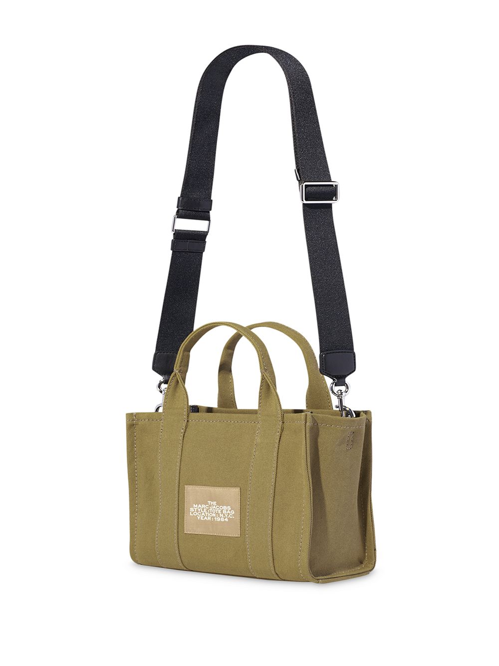 Front view with bag zipped and handles upright.