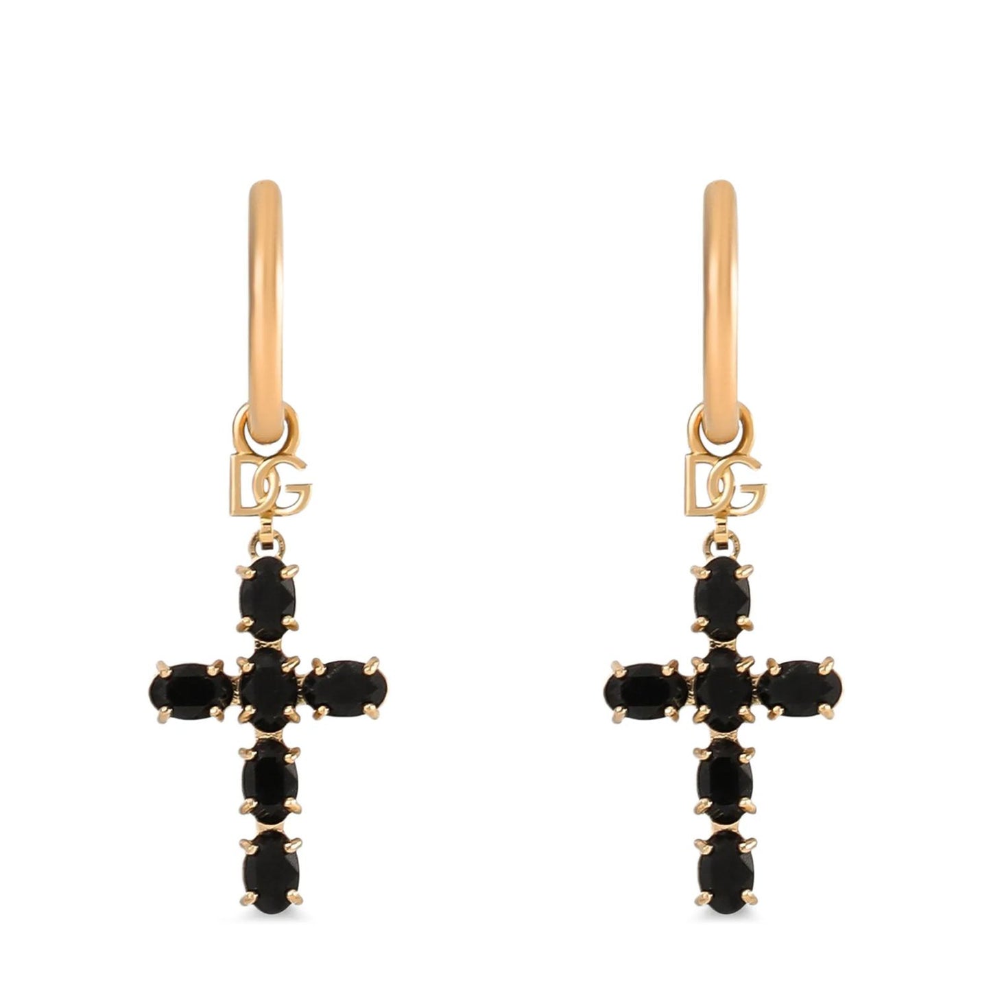 Dolce & Gabbana Black Brass Earrings