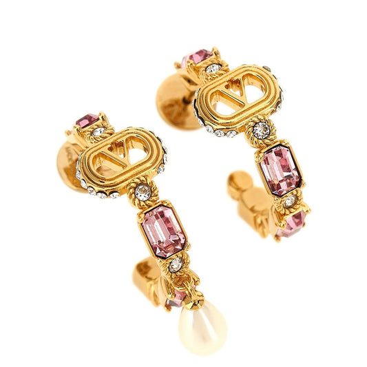 Valentino Garavani Gold Brass Earrings
