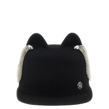 Maison Michel Black Wool Hat