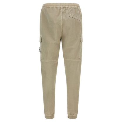 Stone Island Beige Cotton Cargo Pants