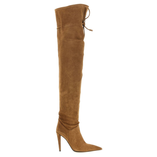 Giuseppe Zanotti Brown Calfskin Over The Knee